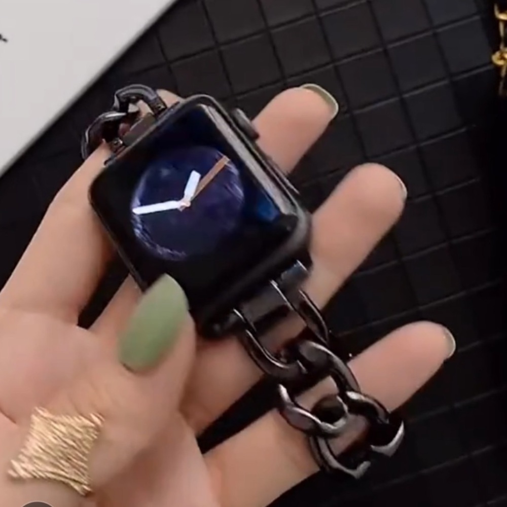 NEW✨ Apple Watch Band Luxury Graphite Black Adjustable Latched Loop - Picture 3 of 13
